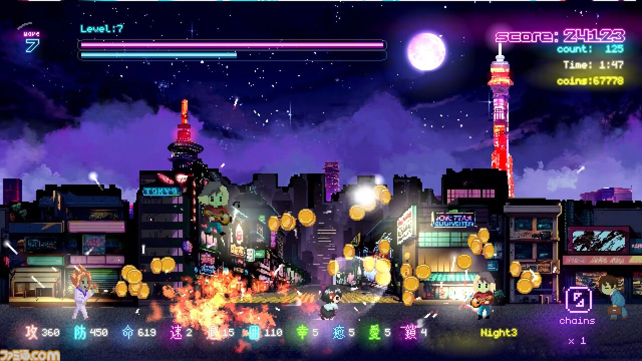 Tokyo Waning Moon』左右のゾンビを斬って斬って斬りまくるハイ