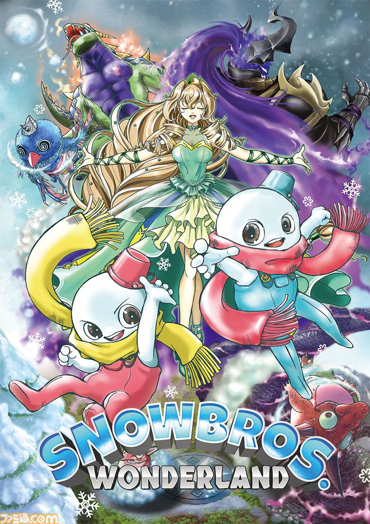 『スノーブラザーズ ワンダーランド』約30年ぶりの新作が3Dアクションとなって本日（11/28）発売。“ニックJr.”＆“トムJr.”の兄弟が雪玉キックで敵を蹴散らす。最大4人のマルチにも対応