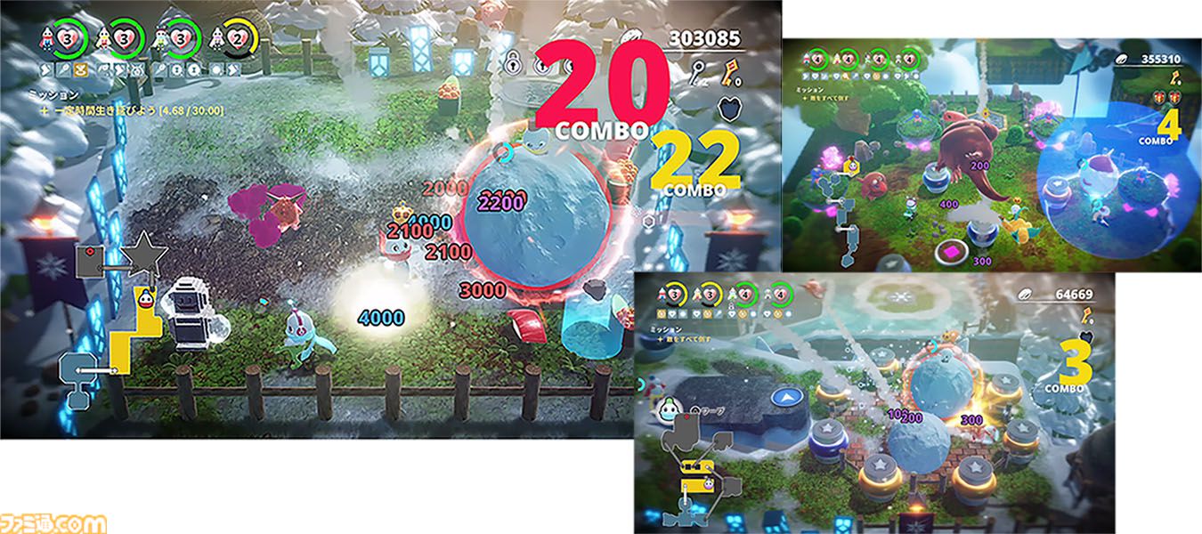 『スノーブラザーズ ワンダーランド』約30年ぶりの新作が3Dアクションとなって本日（11/28）発売。“ニックJr.”＆“トムJr.”の兄弟が雪玉キックで敵を蹴散らす。最大4人のマルチにも対応