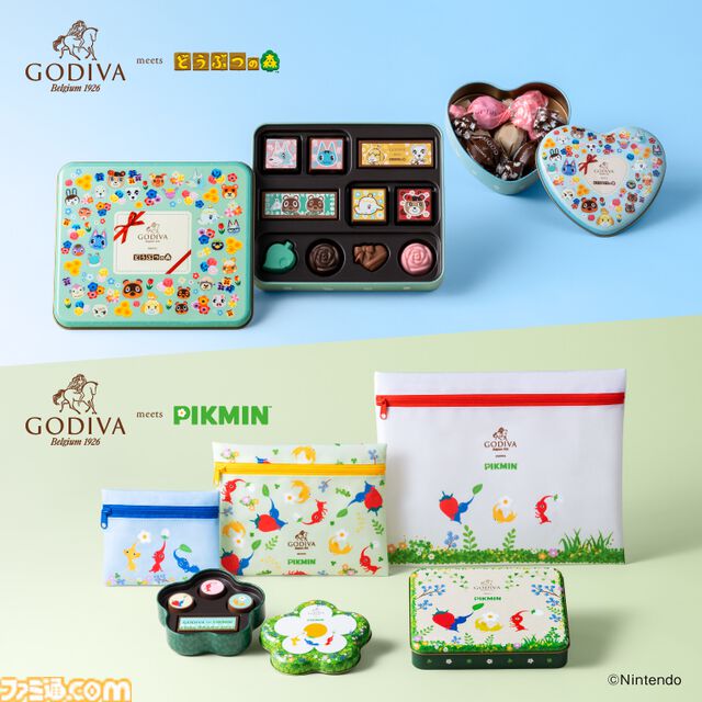 『ピクミン』『どうぶつの森』とコラボしたゴディバのチョコレートが登場。2025年1月8日より数量・期間限定販売
