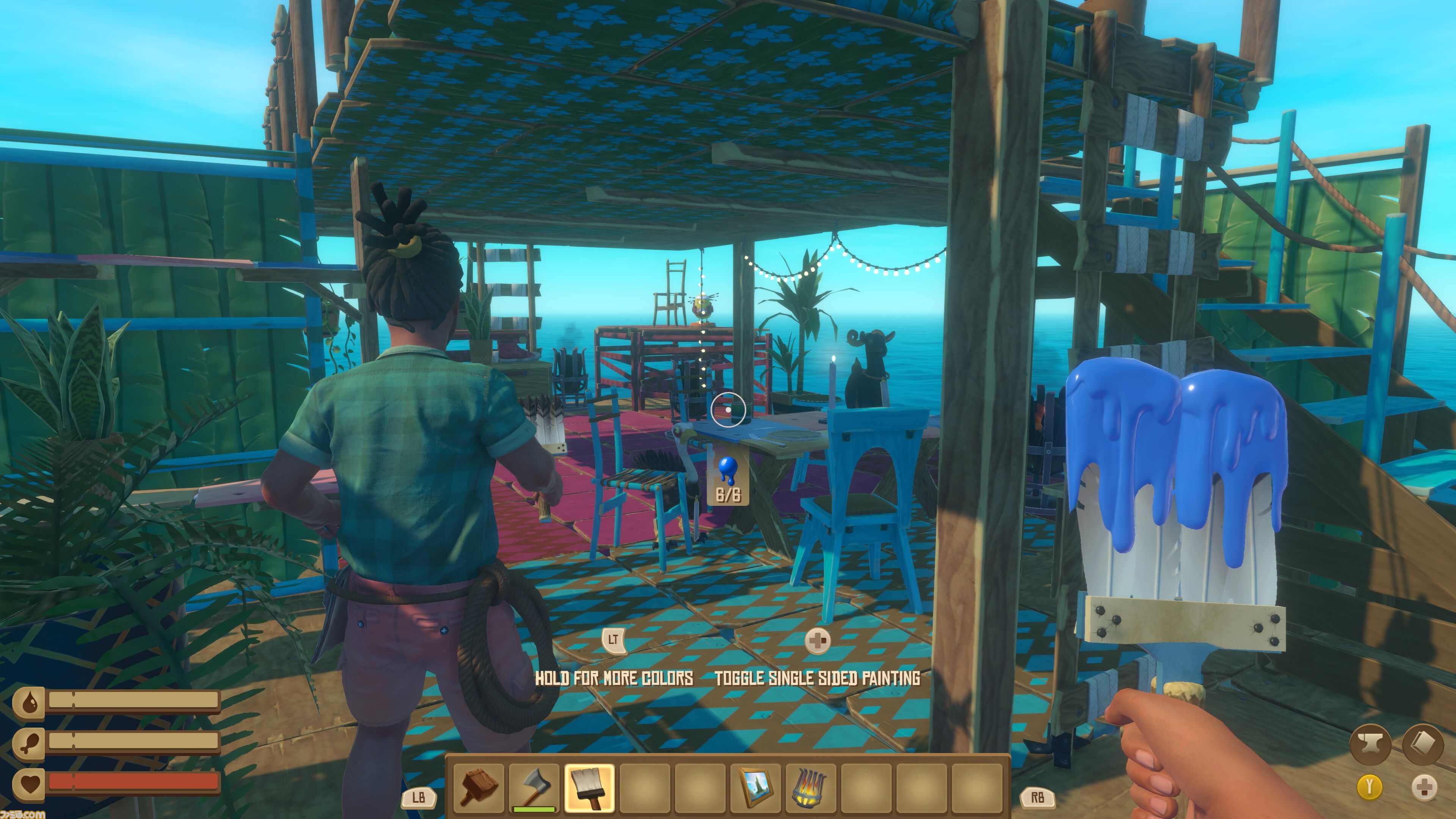 『Raft』PS5、XSX版が本日（12/4）発売。イカダで大海原を旅する人気サバイバルゲーム。漂流する資材を集めて家や船にも改築できる