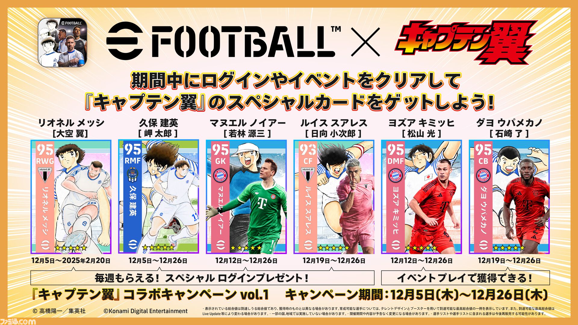 eFootball™』『ウイコレ』『Jクラ』の3タイトルで『キャプテン
