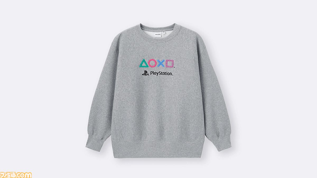 新品 GU 完売 プレステ コラボ トレーナー メンズS GU公式 | ヘビーウェイトスウェットプルオーバー PlayStation