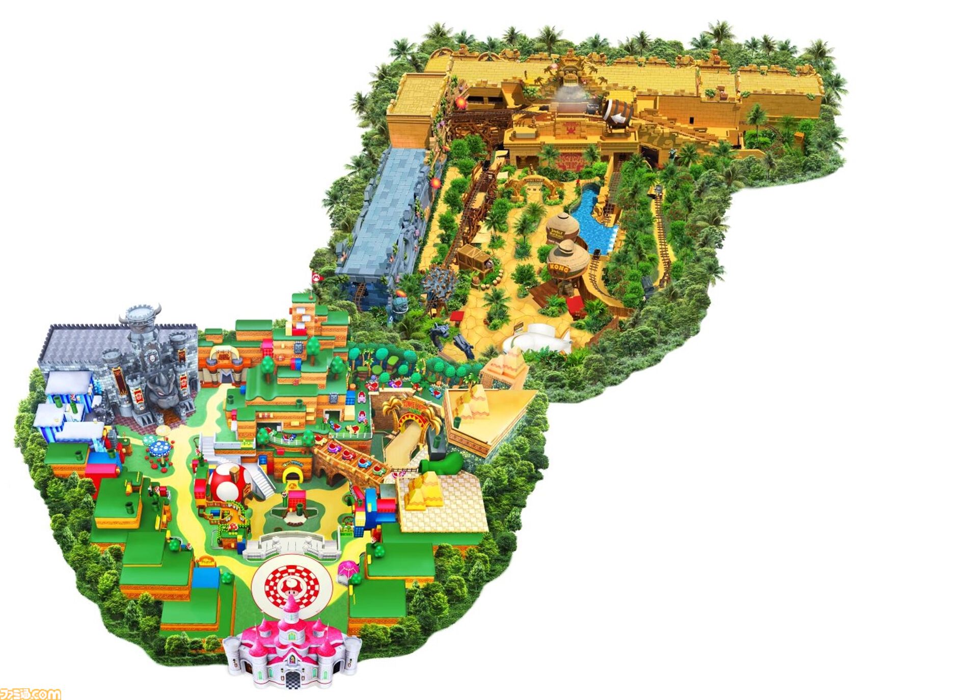 USJ“ドンキーコング・カントリー”先行体験リポート。途切れたレールをジャンプで飛び越えるトロッコなど、ゲーム内でおなじみのシーンを実際に体験できる夢のようなエリア