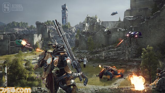 巨大メカを乗りこなす新作バトロワシューター『Steel Hunters』発表。人型、獣型、多脚戦車など、多彩な機体をカスタムして生き残れ