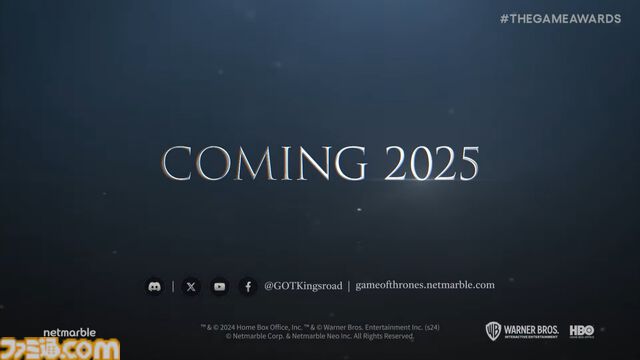 『ゲーム・オブ・スローンズ キングスロード』はキャラの再現度がすごい！ ウェスタロス地を旅するオープンワールドRPGが2025年発売【The Game Awards 2024】