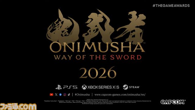 『鬼武者』新作『鬼武者 WAY OF THE SWORD』2026年発売決定。ハードはPS5/XSX|S/Steam【The Game Awards 2024】