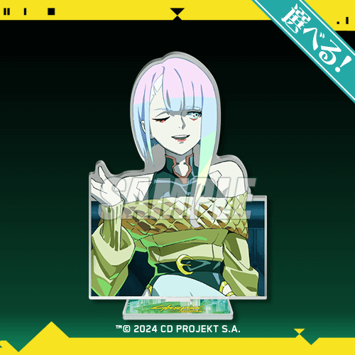 『サイバーパンク: エッジランナーズ』オンラインくじが12月24日に発売。新規描き下ろしイラストを使用したTシャツやアクスタ、缶バッジなどが当たる