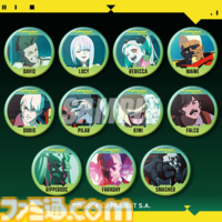 『サイバーパンク: エッジランナーズ』オンラインくじが12月24日に発売。新規描き下ろしイラストを使用したTシャツやアクスタ、缶バッジなどが当たる