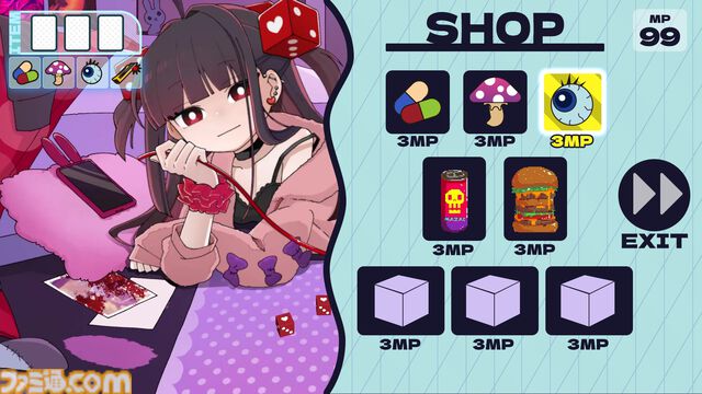 メンヘラ女子との血を賭けたチンチロ勝負『メンヘラリウム』Steamページが公開。理不尽ルールにイカサマで対抗するデッキ構築ローグライト