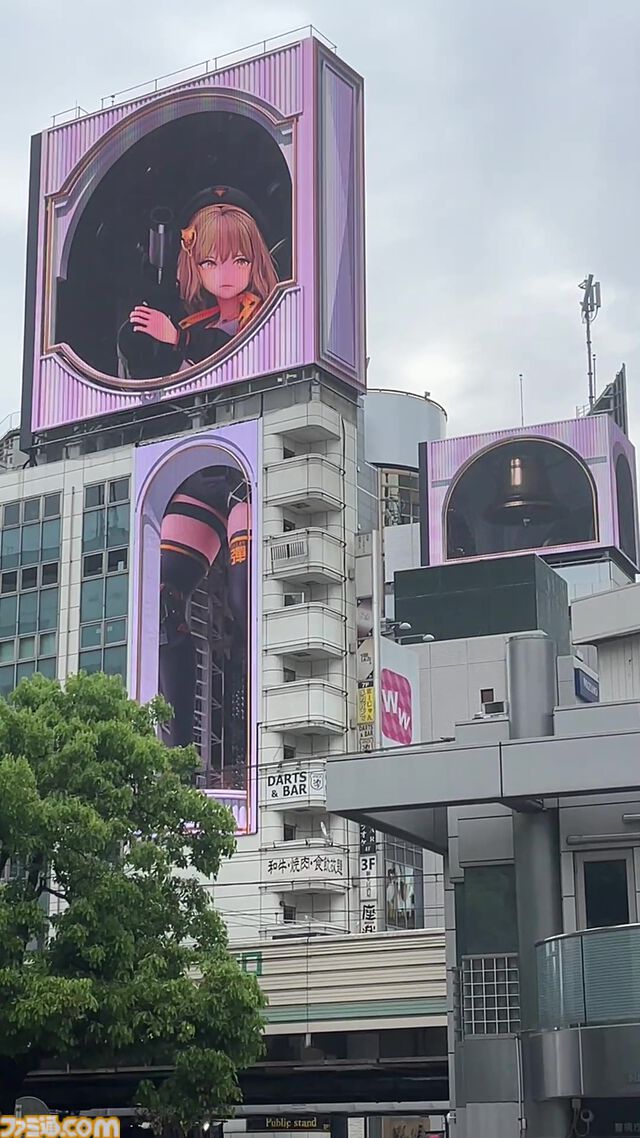 【NIKKE】渋谷をジャック！ シフティー、ラピ、アニス、ネオンが2周年まで毎日8回時報をお届け【ニケ】