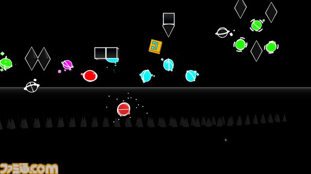 『3Dash』ギミックで心をへし折る高難度リズムゲーム。トゲ・飛行・重力反転のほか、3D空間を動き回るカメラからも気が抜けない