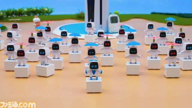 『アストロボット』およそ50人のアストロたちがダンスで新年を祝う。かわいい。『サルゲッチュ』ピポサルも混ざってる【ペーパークラフトを無料公開】