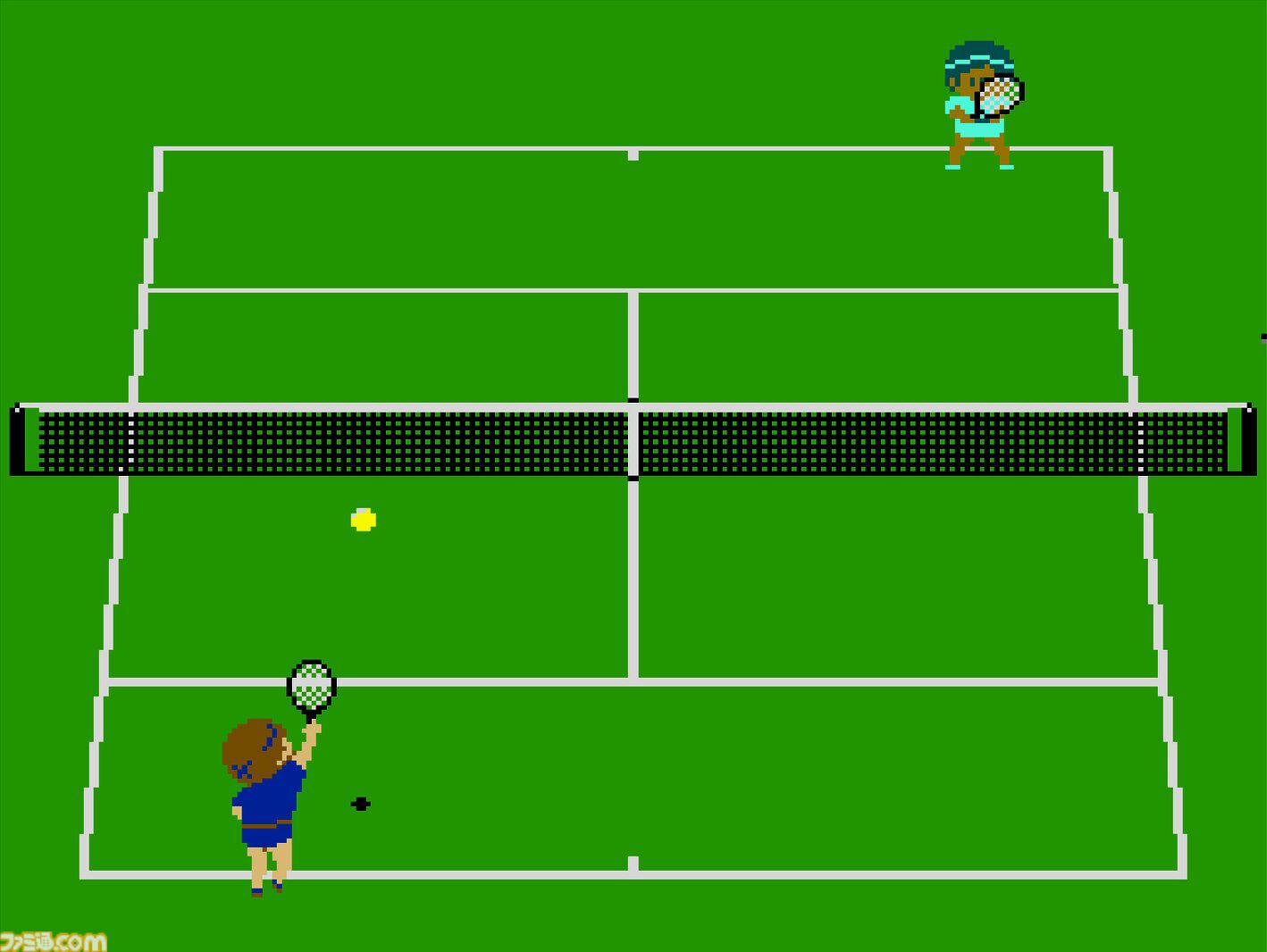 【アケアカ】『VS.ファミリーテニス』が1月9日に配信。異なるスピード、高さのショットを打ち分けて勝利を目指すテニスゲーム。16人の個性豊かなキャラクターが選択可能