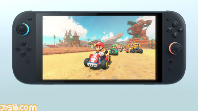 【Switch2】『マリカ』新作が登場か。発表映像にゲーム画面が映し出される。スタートラインが24人分用意されており、24人対戦ができる可能性も