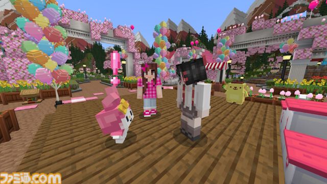 『マイクラ』サンリオコラボDLCが発売。ハローキティやマイメロディたちとまったり農園ライフ。サンリオテーマの家具やデコレーションも収録