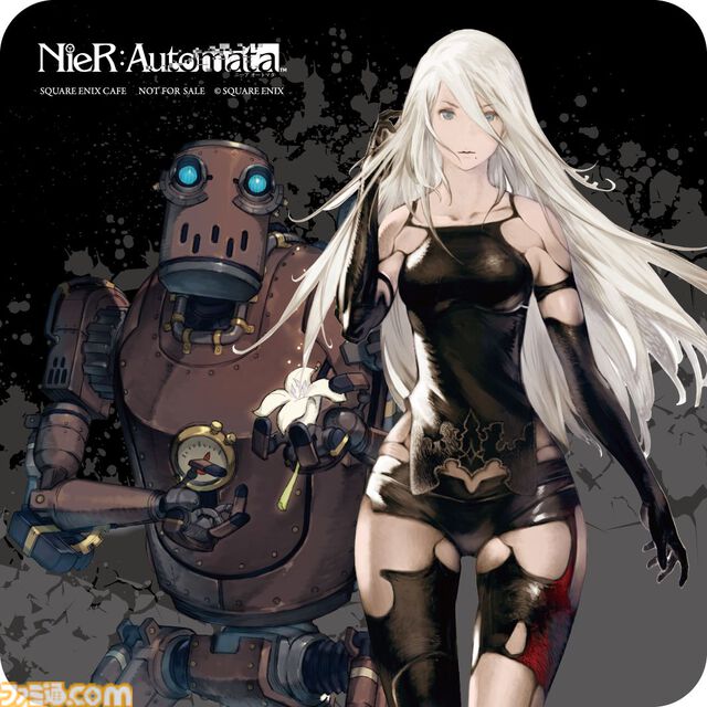 スクエニカフェの最後のコラボは『NieR』シリーズ、2月1日から開催。ホワイト司令のピリ辛YoRHaバーガー、ほうじ茶ラテ型機械生命体などのフード＆ドリンクを提供