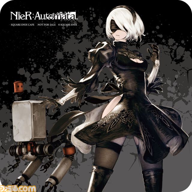 スクエニカフェの最後のコラボは『NieR』シリーズ、2月1日から開催。ホワイト司令のピリ辛YoRHaバーガー、ほうじ茶ラテ型機械生命体などのフード＆ドリンクを提供