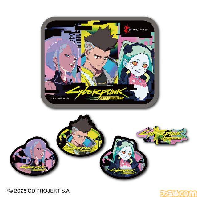 『サイバーパンク:エッジランナーズ』フレーム切手やアートTシャツなどが登場。デイビッド、ルーシー、レベッカらデザインのオリジナルグッズが3月16日まで予約受付中