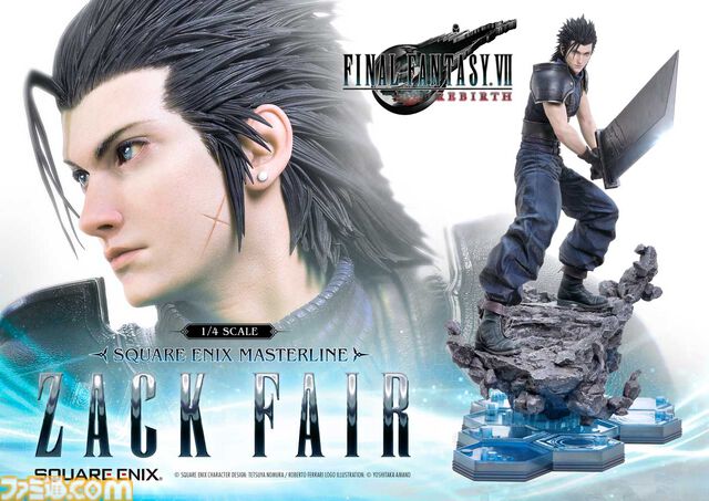 『FF7リバース』ザックスの高級フィギュア（26万4000円）予約開始。あわせて『FF7』のローポリ姿（3300円）もフィギュアに