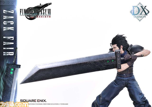 『FF7リバース』ザックスの高級フィギュア（26万4000円）予約開始。あわせて『FF7』のローポリ姿（3300円）もフィギュアに