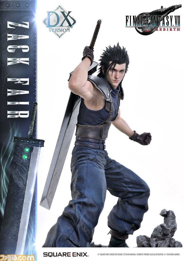『FF7リバース』ザックスの高級フィギュア（26万4000円）予約開始。あわせて『FF7』のローポリ姿（3300円）もフィギュアに