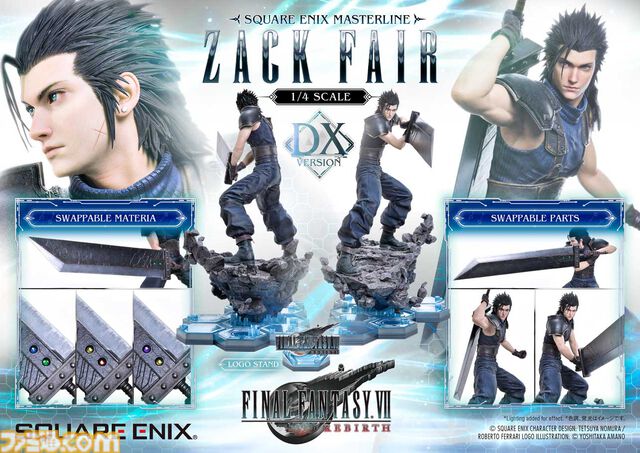 『FF7リバース』ザックスの高級フィギュア（26万4000円）予約開始。あわせて『FF7』のローポリ姿（3300円）もフィギュアに