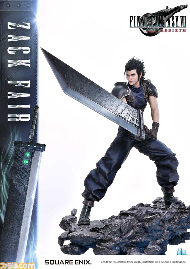 『FF7リバース』ザックスの高級フィギュア（26万4000円）予約開始。あわせて『FF7』のローポリ姿（3300円）もフィギュアに