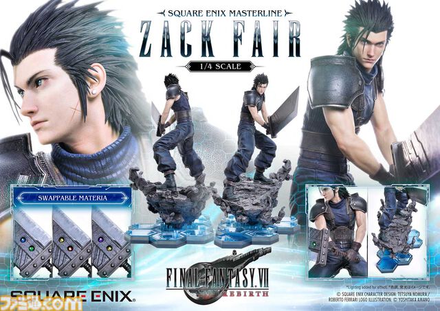 『FF7リバース』ザックスの高級フィギュア（26万4000円）予約開始。あわせて『FF7』のローポリ姿（3300円）もフィギュアに