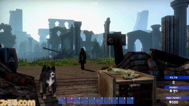 『Fishing Shop Simulator』終末世界で釣った魚を売るショップ経営シミュレーション、Steamページが公開。相棒のイヌを愛でながら、お店と街を発展