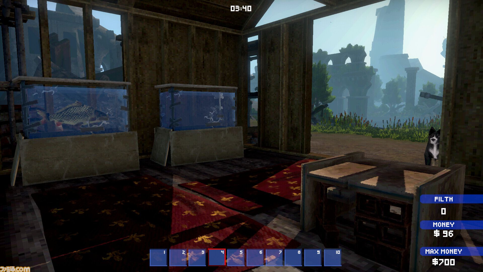 『Fishing Shop Simulator』終末世界で釣った魚を売るショップ経営シミュレーション、Steamページが公開。相棒のイヌを愛でながら、お店と街を発展
