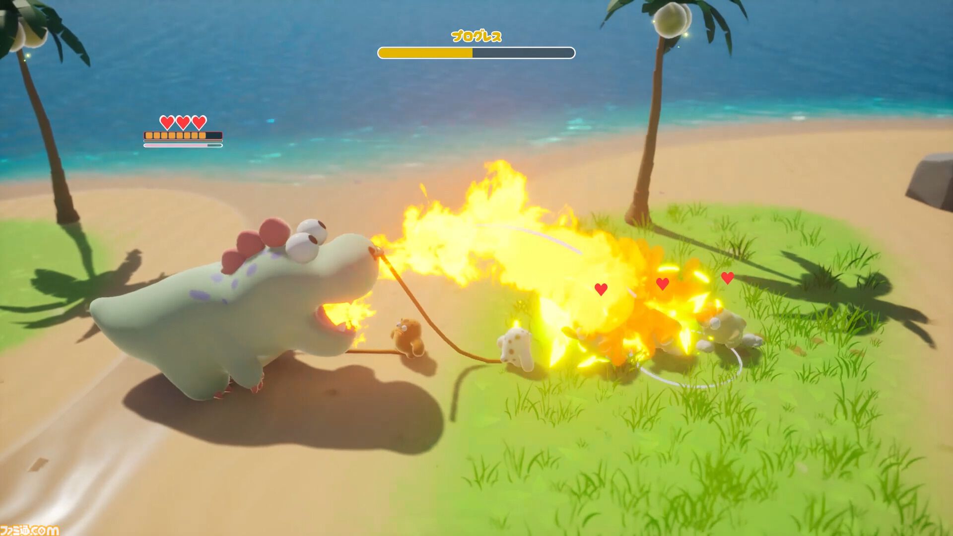 『パペット ザウルス』怪獣引っ張り協力アクションが発表。ひとりは頭、ひとりは足を操作して巨大モンスターを思うがままに操れ【Steam】