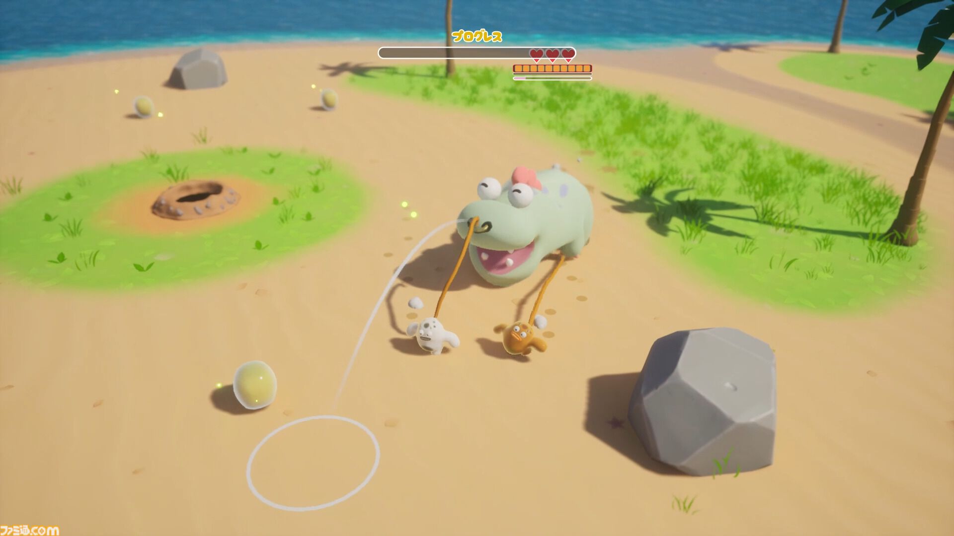 『パペット ザウルス』怪獣引っ張り協力アクションが発表。ひとりは頭、ひとりは足を操作して巨大モンスターを思うがままに操れ【Steam】