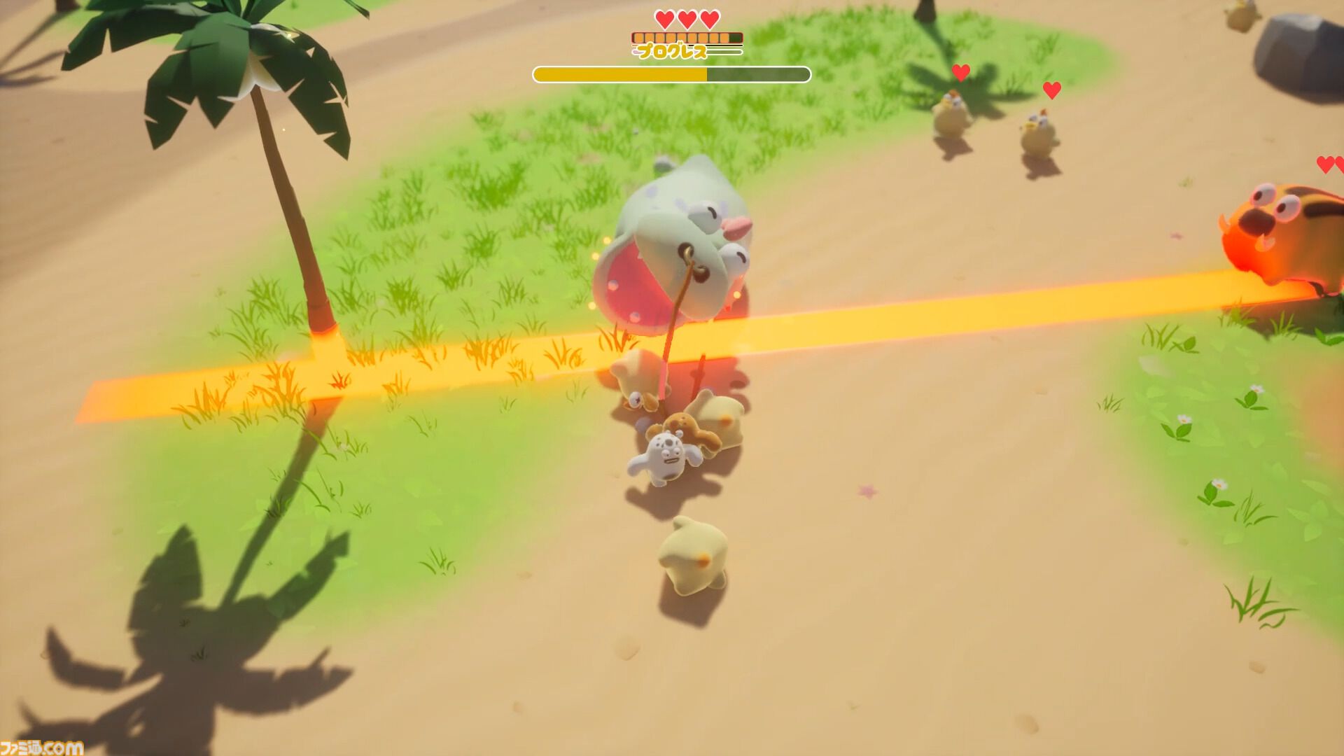 『パペット ザウルス』怪獣引っ張り協力アクションが発表。ひとりは頭、ひとりは足を操作して巨大モンスターを思うがままに操れ【Steam】