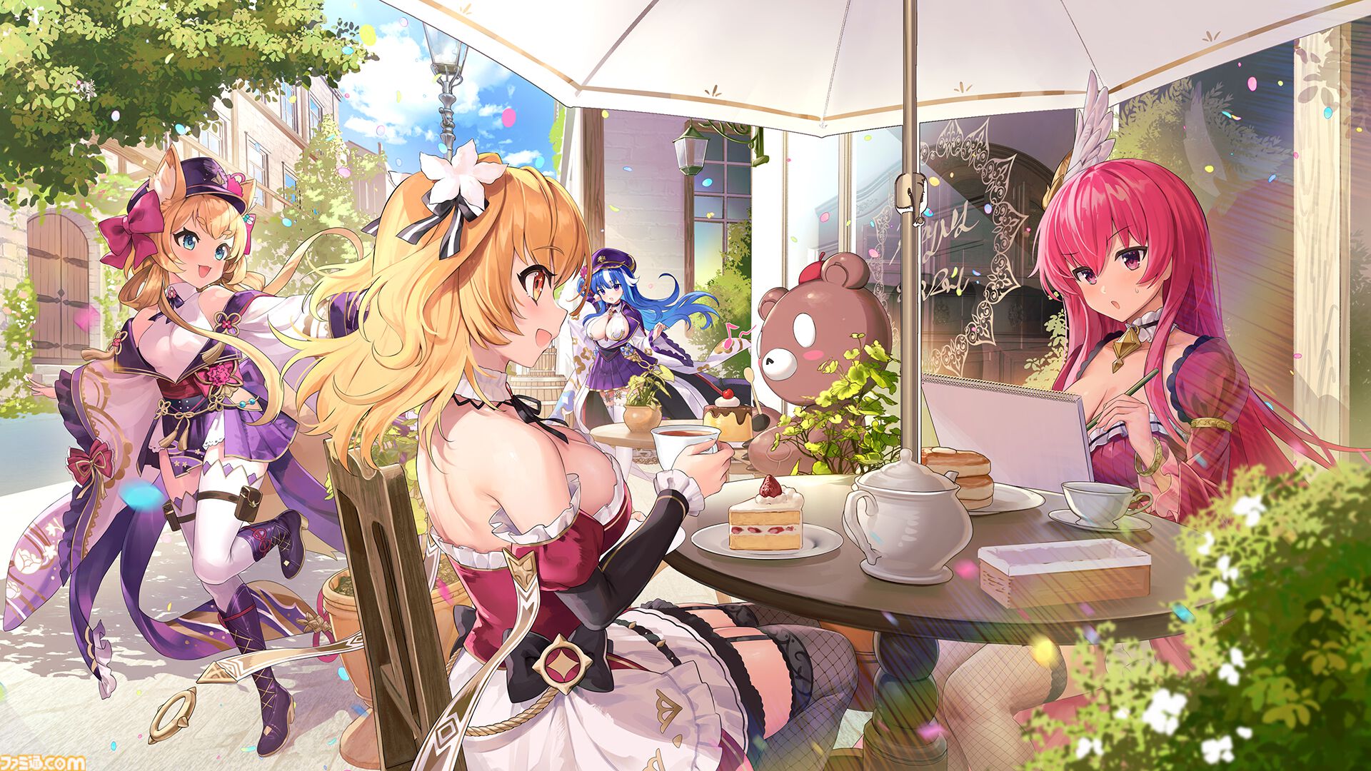 DMM GAMESで“くまさん祭り”開催。『フラワーナイトガール』『ミストレ』などチームくまさん5タイトルの相互コラボはストーリー、コラボキャラ、キャンペーンとラップ！？