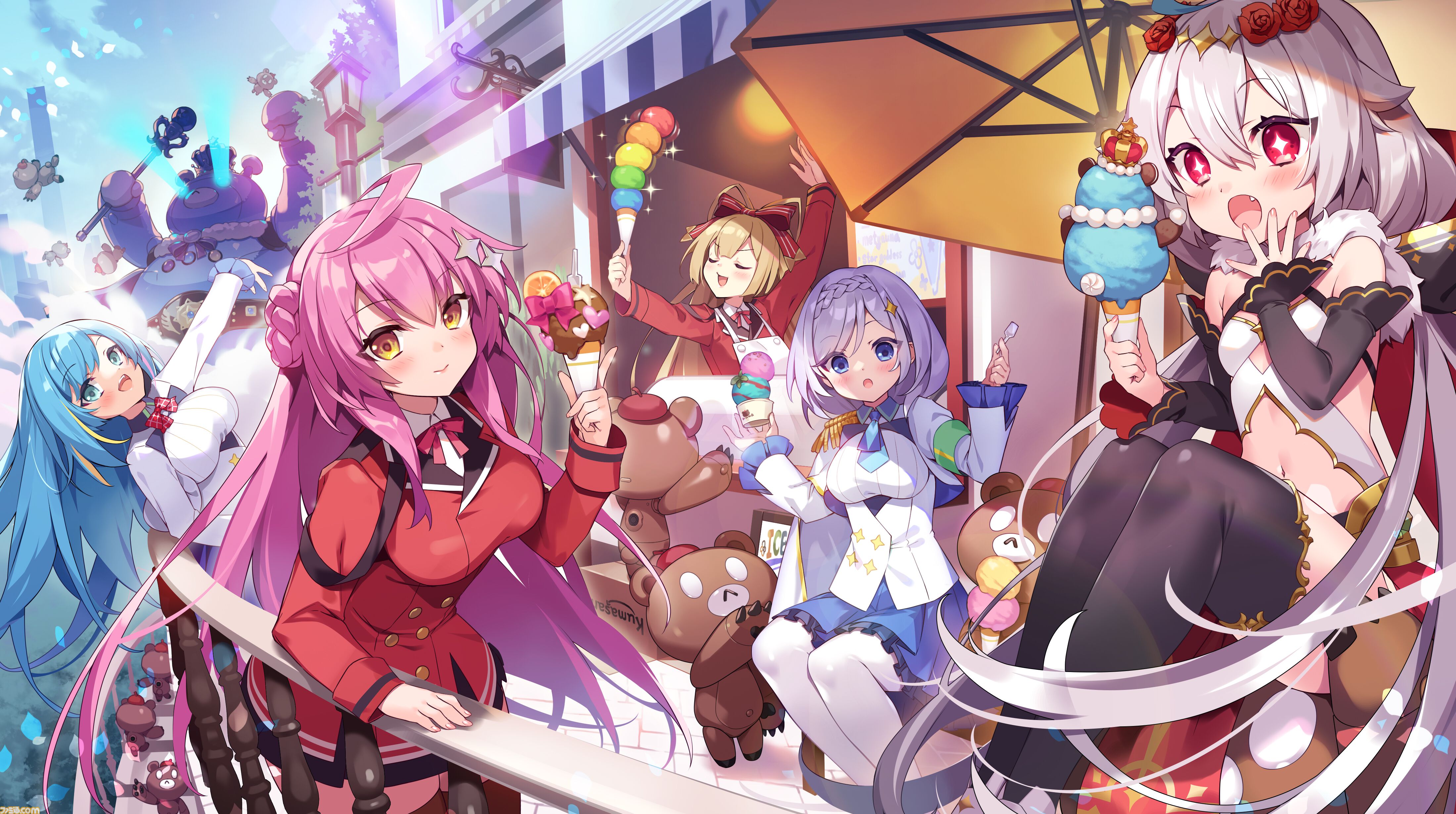 DMM GAMESで“くまさん祭り”開催。『フラワーナイトガール』『ミストレ』などチームくまさん5タイトルの相互コラボはストーリー、コラボキャラ、キャンペーンとラップ！？