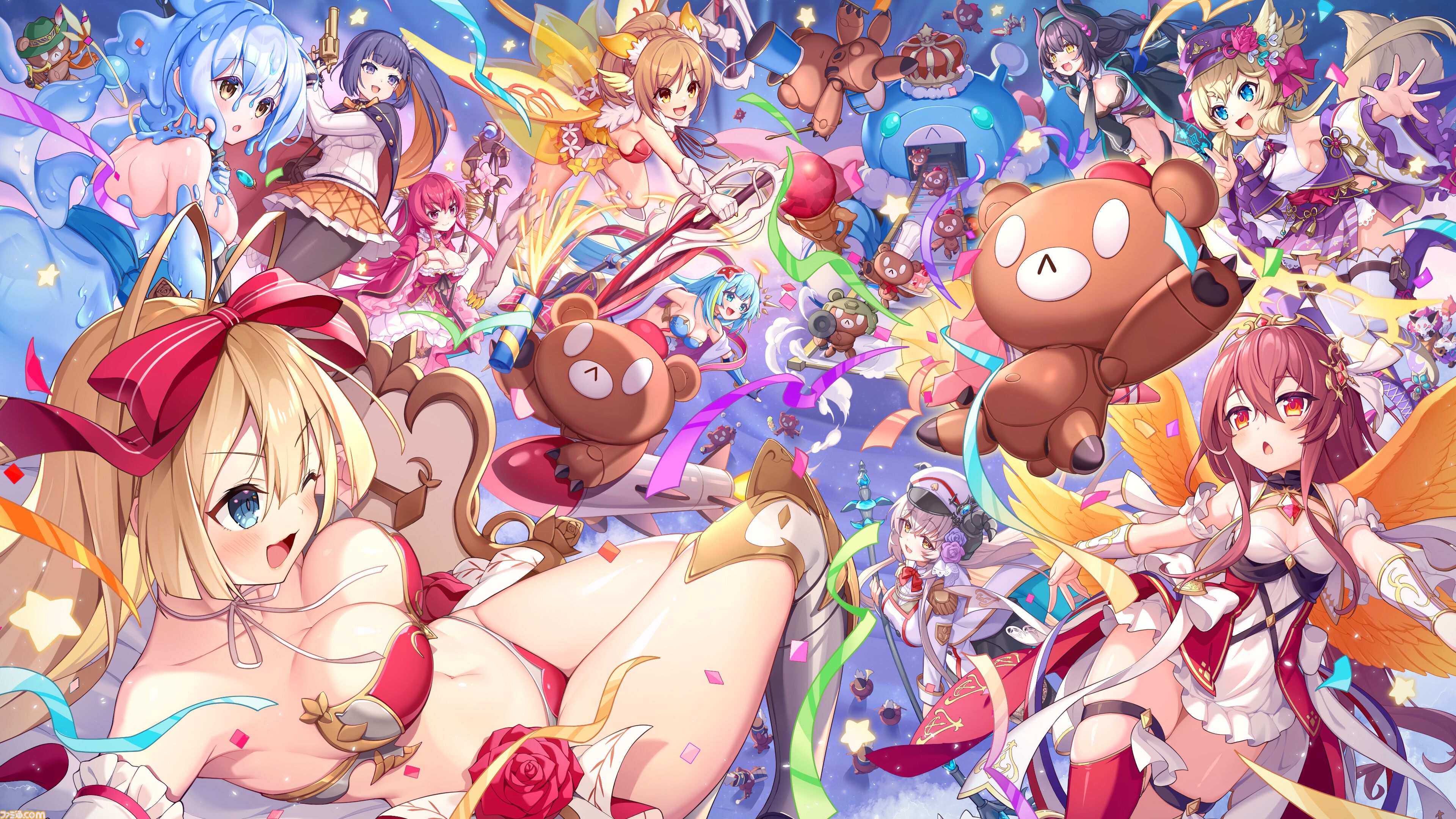 DMM GAMESで“くまさん祭り”開催。『フラワーナイトガール』『ミストレ』などチームくまさん5タイトルの相互コラボはストーリー、コラボキャラ、キャンペーンとラップ！？