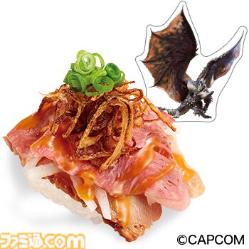 『モンハン』×スシローのコラボが2月12日より開始。限定すしや回復薬風ボトル付きが登場。フルフルのティッシュケースやカジキ弓ハンガーが当たるキャンペーンも！