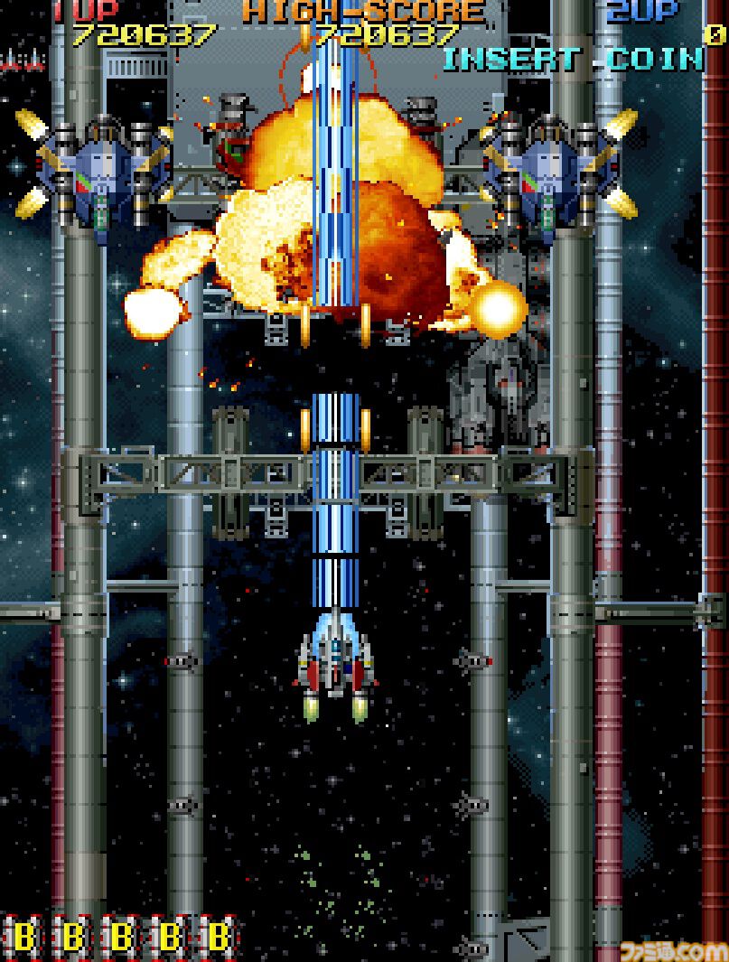 【アケアカ】『バイパーフェイズ1』PS4版が本日（2/5）より販売再開。迫りくる宇宙空母と地球防衛軍の戦いを描いた縦スクロール型シューティングゲーム