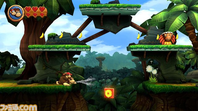 『ドンキーコング リターンズ HD』無料体験版が本日（2/6）配信。バナナジャングルなど序盤コースを遊びやすいモダンモードでプレイ可能