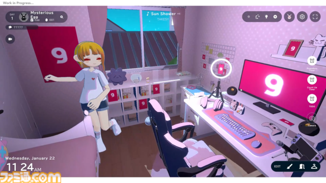 『gogh（ゴッホ）: Focus with Your Avatar』集中支援PCゲームの開発プレビュー動画公開。アバターやデスクをカスタマイズして作る自分だけの作業空間