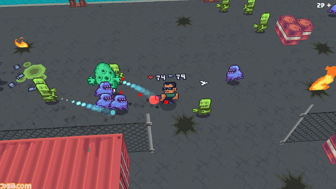 ゾンビとエイリアンと重火器の欲張りセット『ゾンビーズ エイリアンズ&ガンズ』が家庭用ゲーム機で発売中。2.5Dのコミカルなキャラが動き回るアクションシューティング