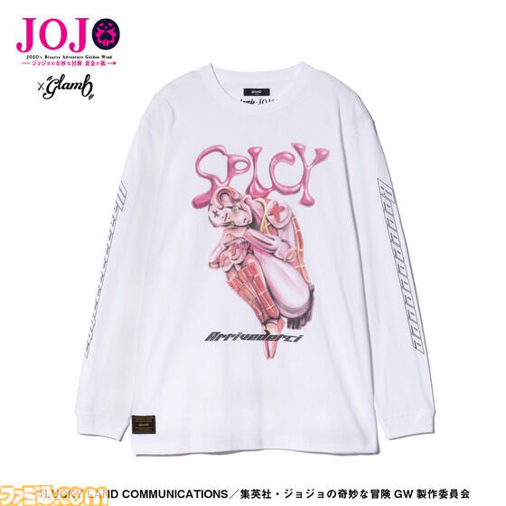【ジョジョ5部】ピストルズがキュートなミスタ柄ポーチが登場。スカジャンやTシャツなどglambとのコラボアパレルが予約受付中