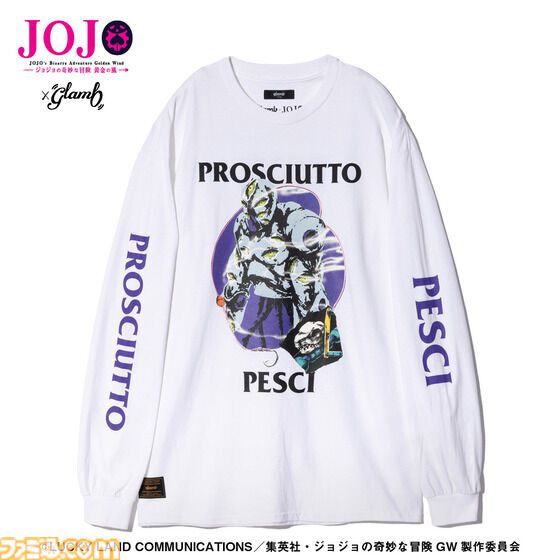 【ジョジョ5部】ピストルズがキュートなミスタ柄ポーチが登場。スカジャンやTシャツなどglambとのコラボアパレルが予約受付中