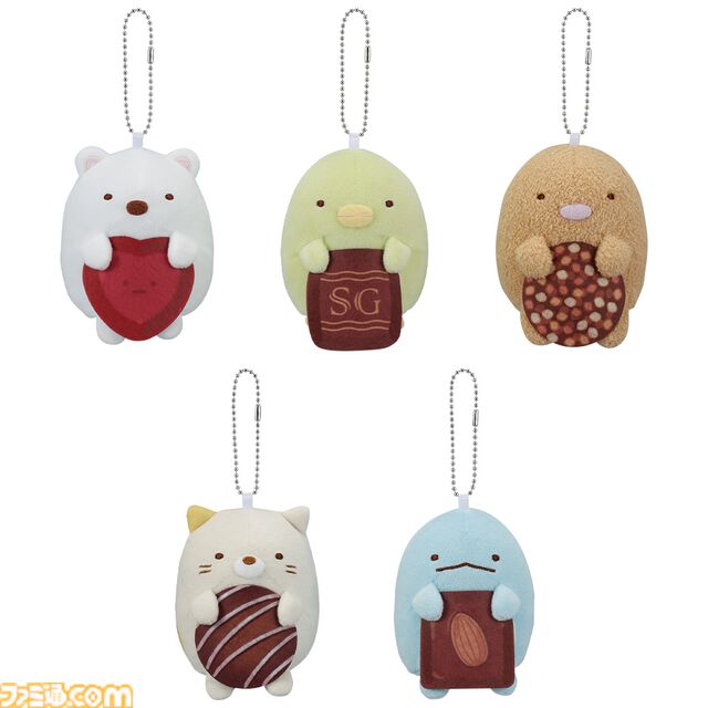 『すみっコぐらし』一番くじが本日（2/14）発売。チョコレートフェア衣装のとかげぬいぐるみがキュート。チョコレートファウンテンも賞品に