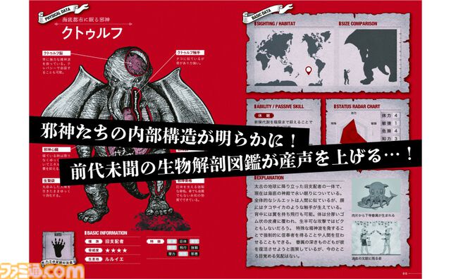 【実質半額】Kindle版『クトゥルフ神話生物解剖図鑑』50％ポイント還元中。生息地、サイズ、能力、レーダチャートを掲載。入門者からマニアまで幅広く楽しめる1冊