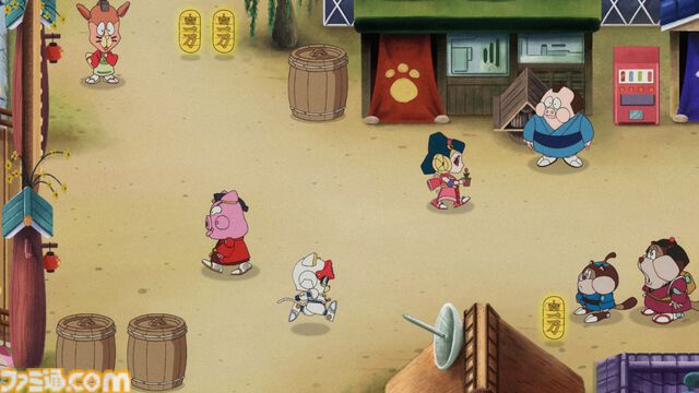 『キャッ党忍伝てやんでえ』1990年の人気ギャグバトルアニメがゲーム化。秘密忍者隊ニャンキーメンバーを切り替えながらパズルや戦闘に挑む2DアクションRPG