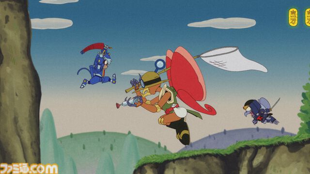 『キャッ党忍伝てやんでえ』1990年の人気ギャグバトルアニメがゲーム化。秘密忍者隊ニャンキーメンバーを切り替えながらパズルや戦闘に挑む2DアクションRPG