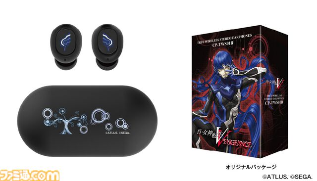 『真・女神転生V Vengeance』アオガミのボイス搭載コラボワイヤレスイヤホンが登場。ケースに“精神世界の樹と波紋”がデザイン。4月3日までの期間限定で販売