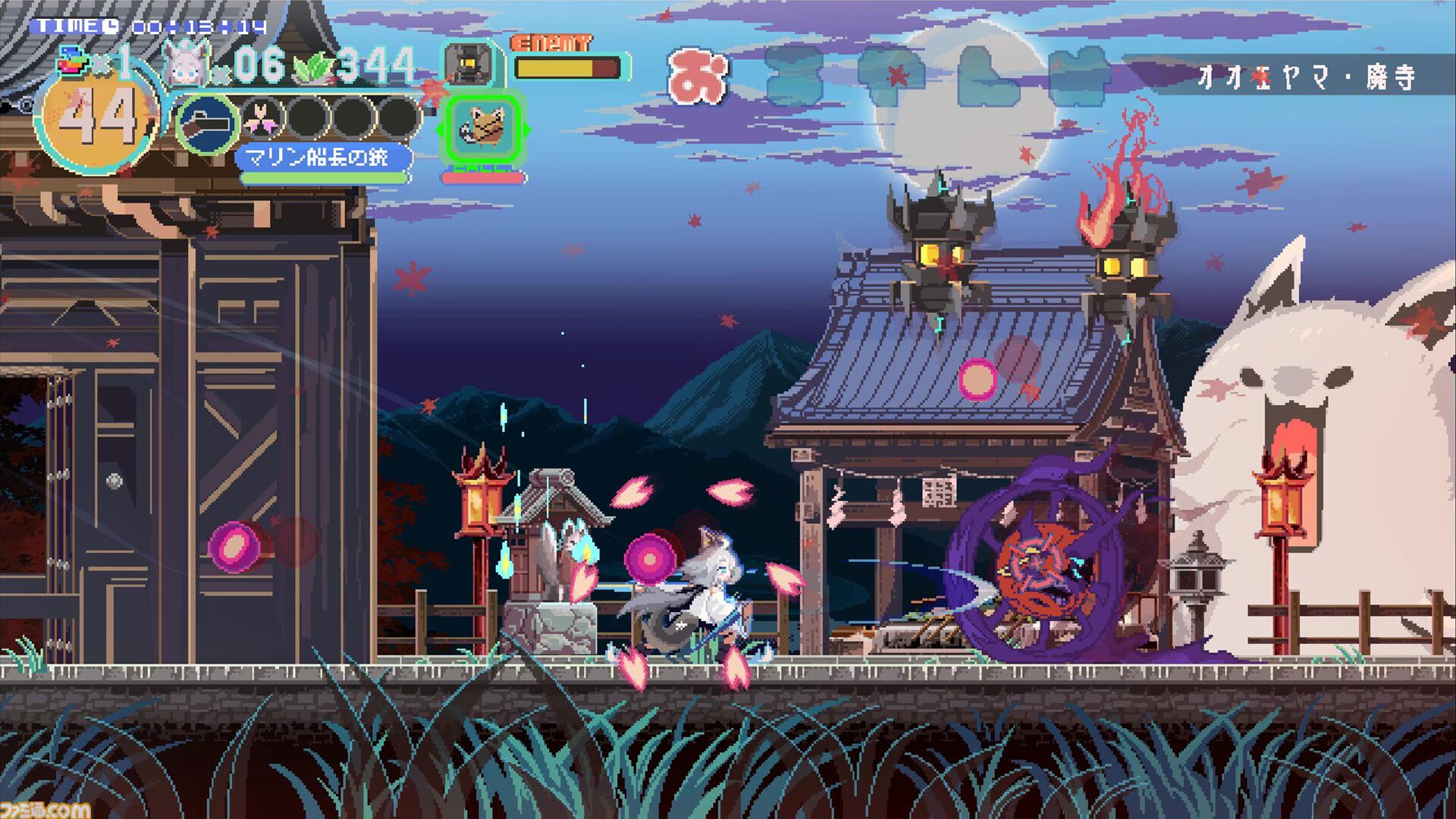 FUBUKI ～zero in on Holoearth～』白上フブキが主人公の2Dドット